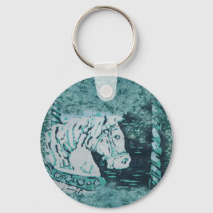 Llavero Carousel Horse Aquamarine