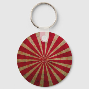 Llavero Carpa de Circo Vintage Estrellas Líneas Rojas Carn