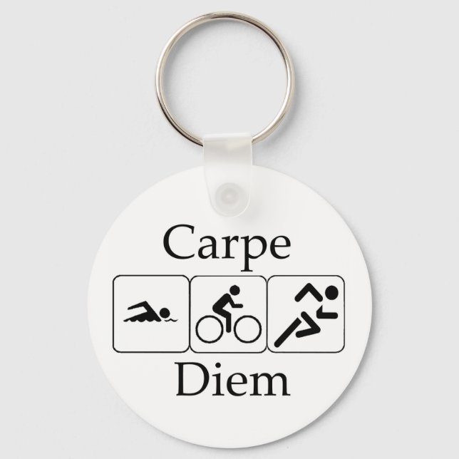 Llavero Carpe Diem Triathilon (Anverso)