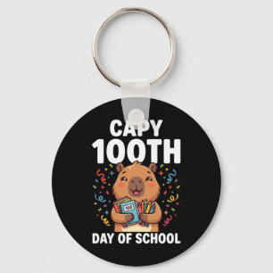 Llavero Carpincho Cumple 100 Días De Colegio Animal Capy L