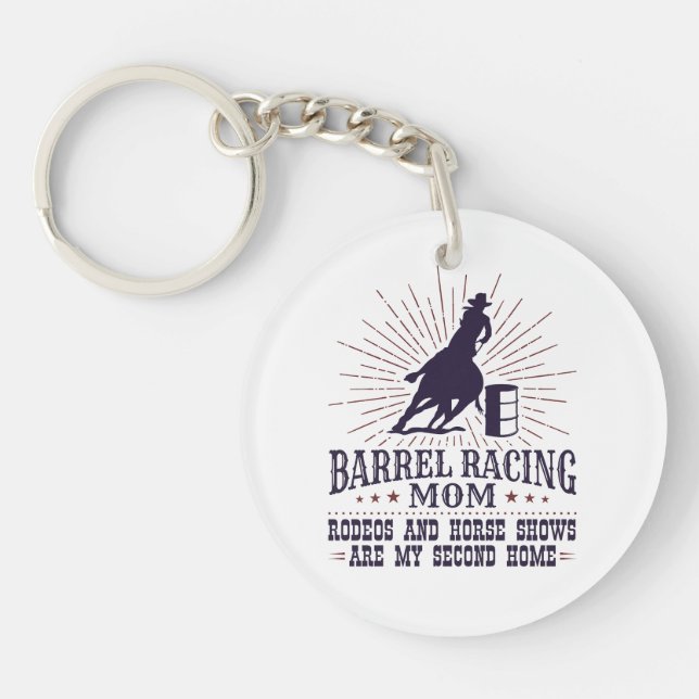 Llavero Carreras de barril divertida mamá hace segundo hog (Frente)