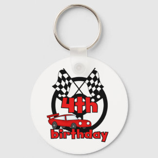 Llavero Carreras de coches 4ª camisetas de cumpleaños y re