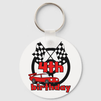 Llavero Carreras de coches 4ª camisetas de cumpleaños y re