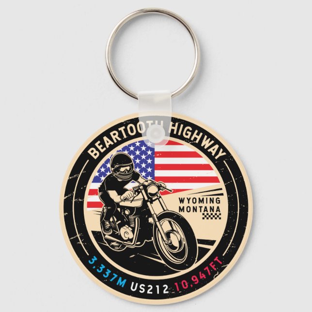 Llavero Carretera Beartooth All American Road Motorcycle (Anverso)