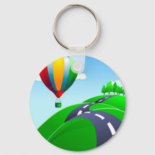 Llavero Carretera Hilly con globo, cadena de claves