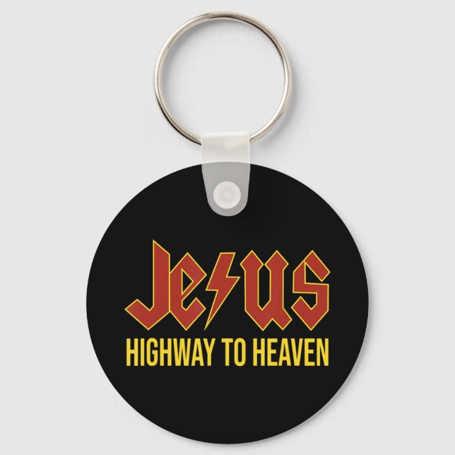 Llavero Carretera Jesús Al Cielo Cristiano Regalo Camiseta (Anverso)