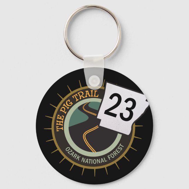Llavero Carretera Pig Trail 23 Arkansas Biker Road (Anverso)