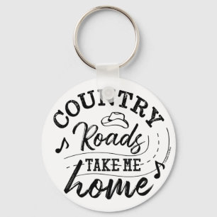 Llavero Carreteras De Campo Me Llevan A Casa - GraphicLove