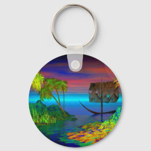 Llavero Carribean colorido por David Wilder keychain