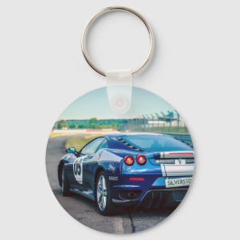 Llavero Carro de carreras azules
