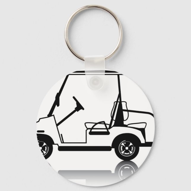 Llavero Carro de golf blanco (Anverso)