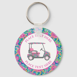 Llavero Carro de golf de tortugas marinas elegantes