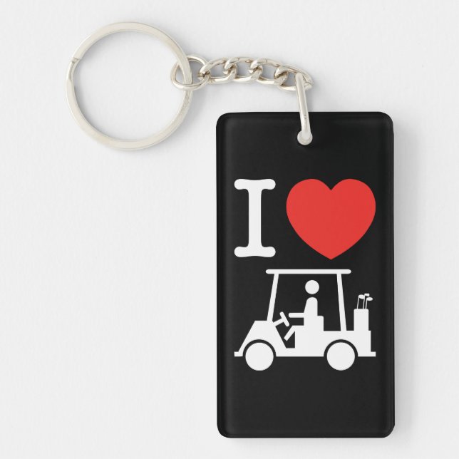 Llavero Carro de golf I Heart (Love) (Frente)