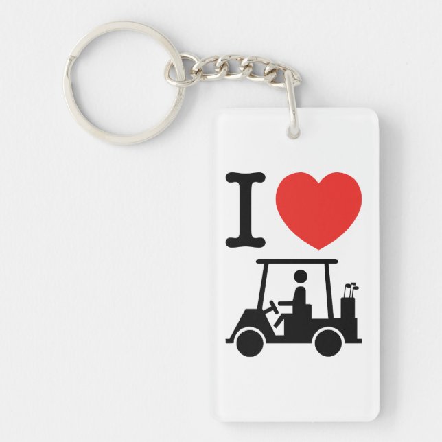 Llavero Carro de golf I Heart (Love) (Frente)