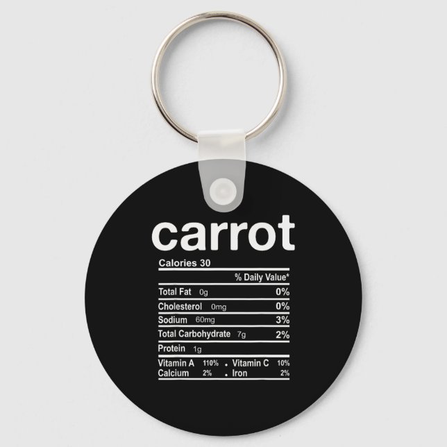 Llavero Carrot Nutrition Facts Funny Thanksgiving Christma (Anverso)