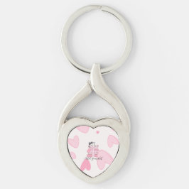 Llavero Carry Love & Books – Cat Twisted Heart Keychain