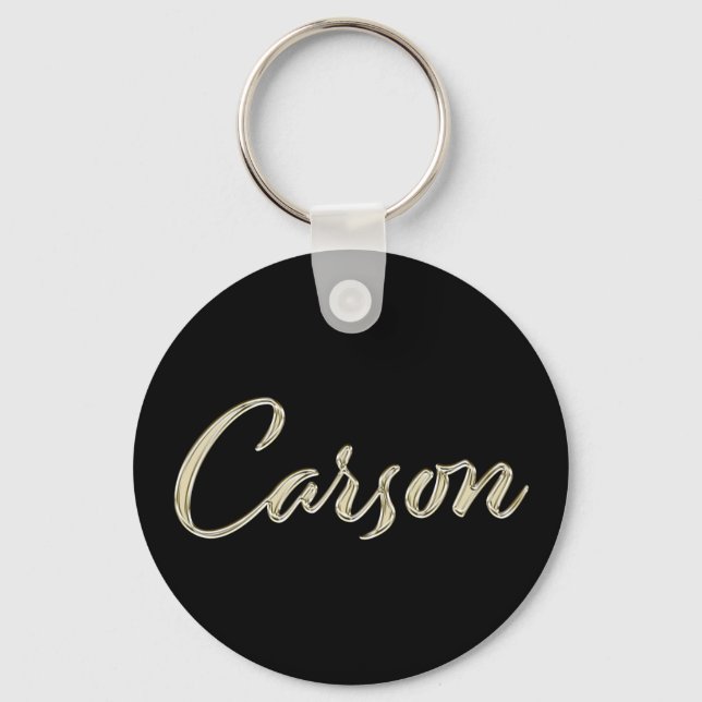 Llavero Carson Name whitegold Button Schlüsselanhänger (Anverso)