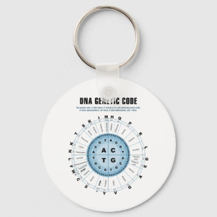 Llavero Carta de código genético de la DNA