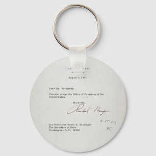 Llavero Carta de dimisión de presidente Richard M. Nixon