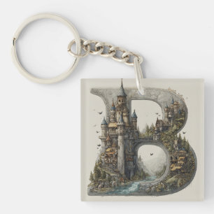Llavero Carta de fantasía B con castillos en el cielo Libr