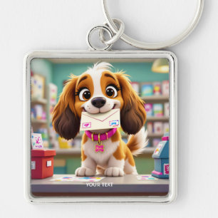 Llavero Carta de Fantasy Cute Dog Post