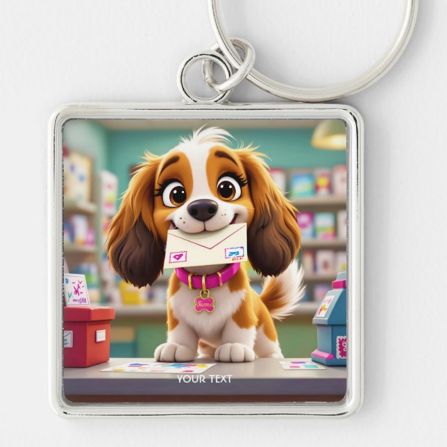 Llavero Carta de Fantasy Cute Dog Post (Frente)