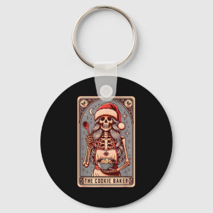Llavero Carta de Tarot Antigua Divertida Esqueleto El Pana