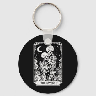 Llavero Carta de Tarot Los Amantes Esqueleto Goth Hallowee