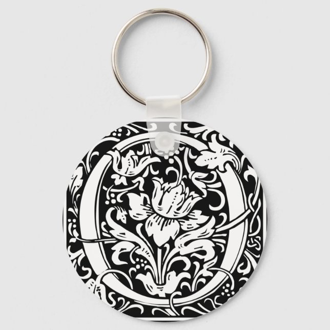Llavero Carta O Monograma Medieval Art Nouveau (Anverso)