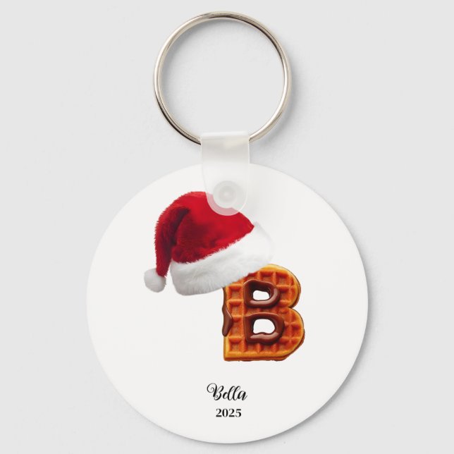 Llavero Carta personalizada de Navidad con nombre (Anverso)