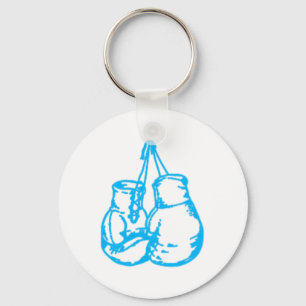 Llavero Cartel azul genial de boxeo con guantes