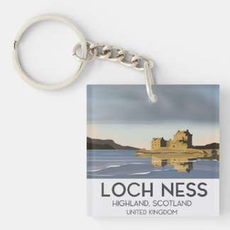Llavero Cartel de viaje a Loch Ness, Highlands, Escocia
