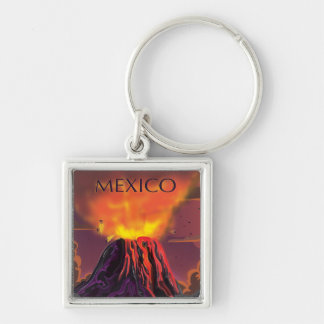Llavero Cartel de viaje al volcán de México