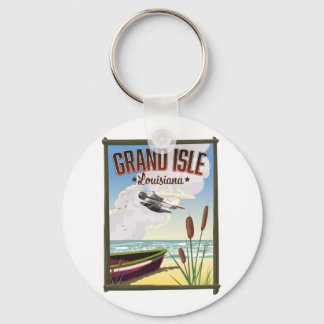 Llavero Cartel de viaje de Grand Isle, Louisiana