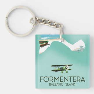 Llavero Cartel de viaje del mapa de la isla balear de Form
