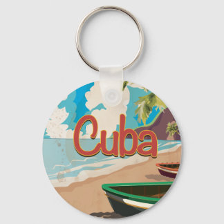 Llavero Cartel de viaje vintage de Cuba