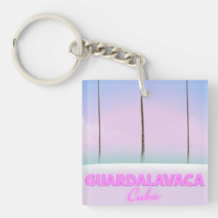 Llavero Cartel de viaje vintage de Guardalavaca cubano