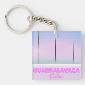 Llavero Cartel de viaje vintage de Guardalavaca cubano