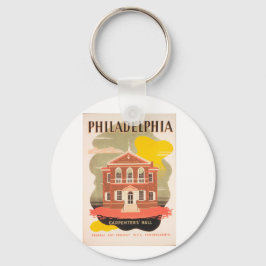 Llavero Cartel de viaje vintage Filadelfia