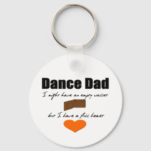 Llavero Cartera vacía del papá de la danza, corazón