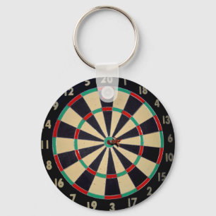 Llavero Cartón con un dibujo en Bullseye, anillo de claves