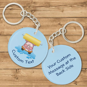 Llavero Carwash Pig Keychain
