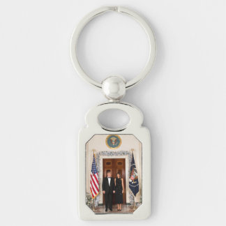 Llavero Casa Blanca de los Navidades de Donald y Melania T