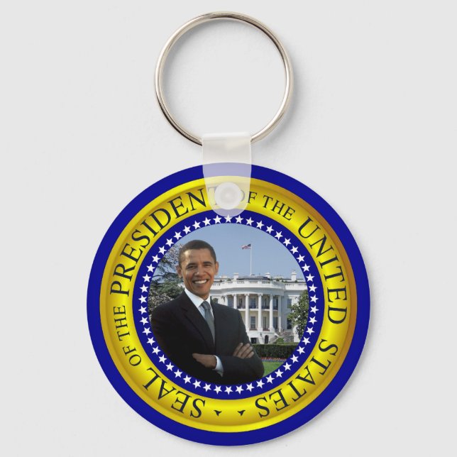 Llavero Casa Blanca del Presidente Obama - Anillo Clave (Anverso)