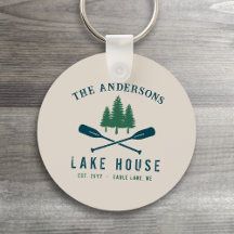 Casa de la familia Lake Moderna Rustic Boat Oar Pi