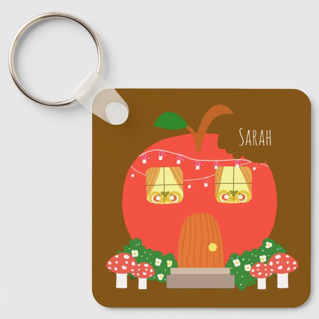 Llavero Casa de rana de frutas de Apple (Anverso)