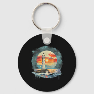 Llavero Casa junto al mar con faro y vela