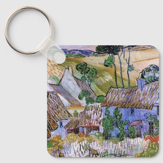 Llavero Casas de campo con techo de paja por la colina de  (Anverso)