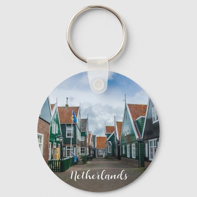 Llavero Casas tradicionales de madera en el pueblo de Mark (Anverso)