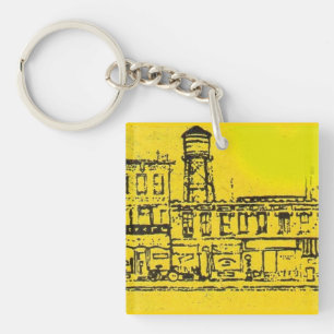 Llavero Casas y hogares de Yellowville y torre de agua